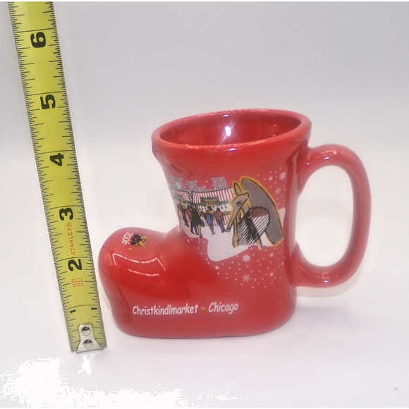 Vintage Christkindlmarket Chicago Christmas Mug 2006 Red Boot Gluhewein Mulled - Picture 10 of 11
